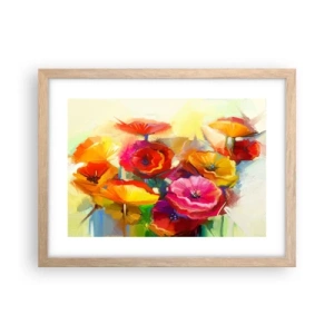 Een poster in een licht eiken lijst - Niet alleen rood - 40x30 cm