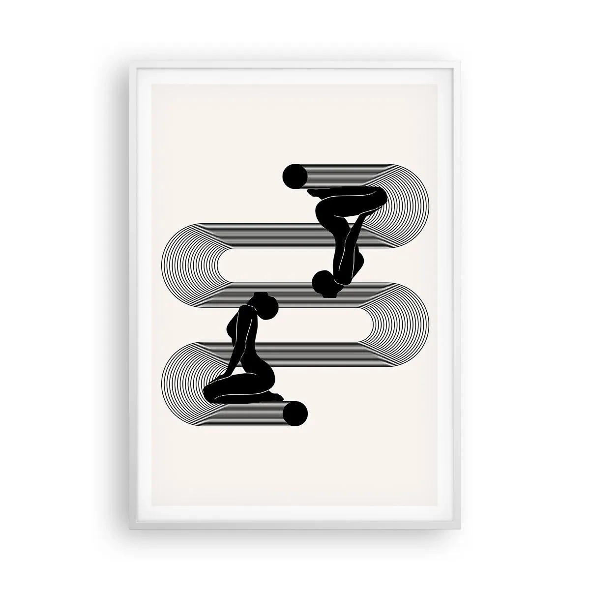 Poster in een witte lijst - Sensuele symmetrie - 70x100 cm