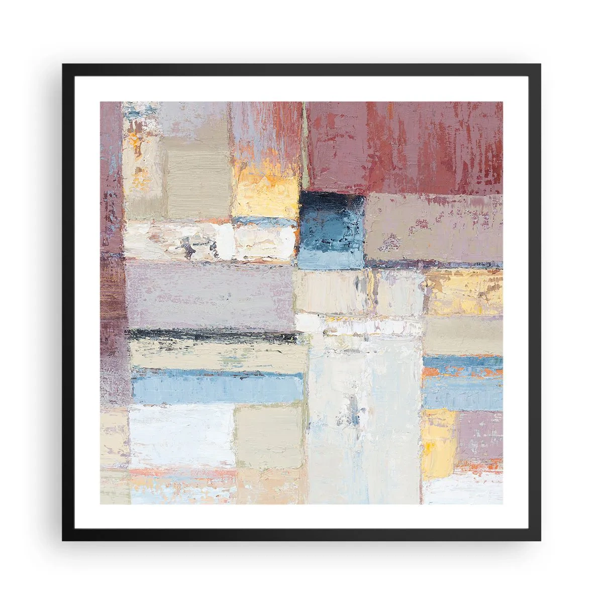 Poster in een zwarte lijst - De rust van geometrie - 60x60 cm