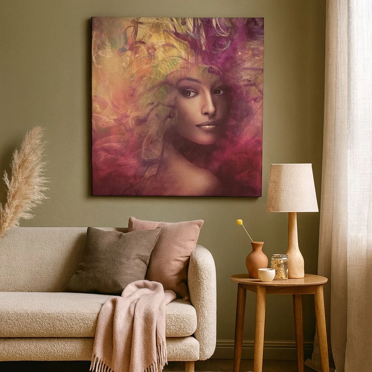 Schilderen op canvas - Ik ben hier! - 30x30 cm