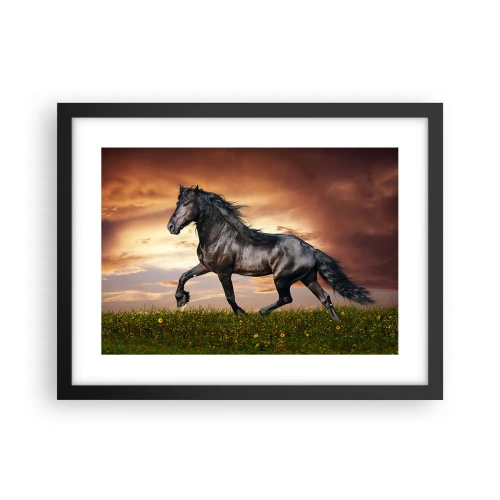 Poster in een zwarte lijst - Zwarte Prins - 40x30 cm