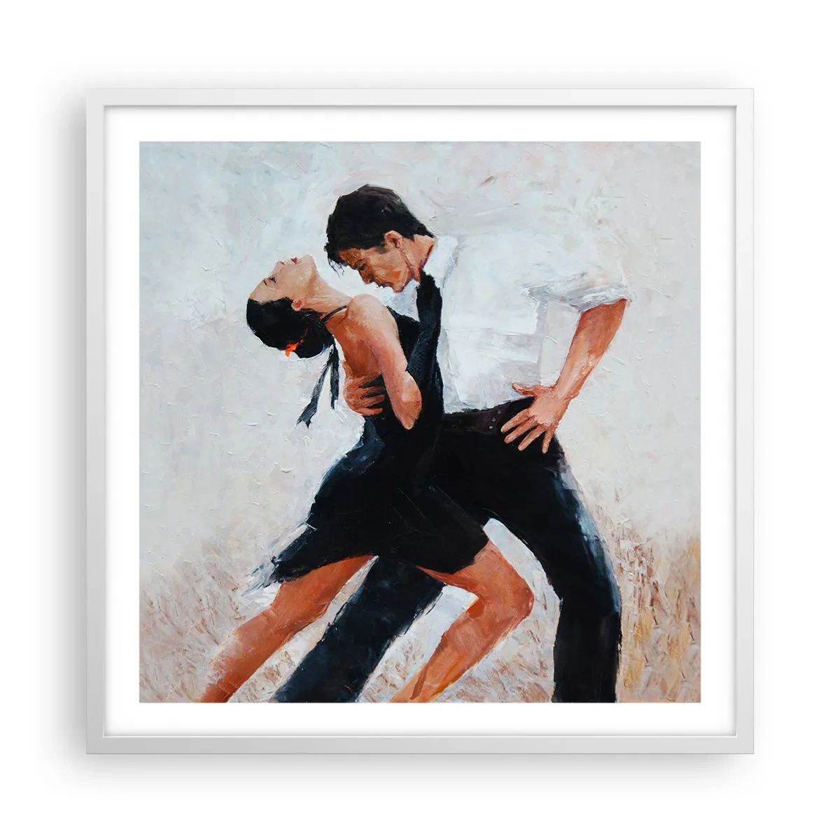 Poster in een witte lijst - Tango van mijn dromen - 60x60 cm