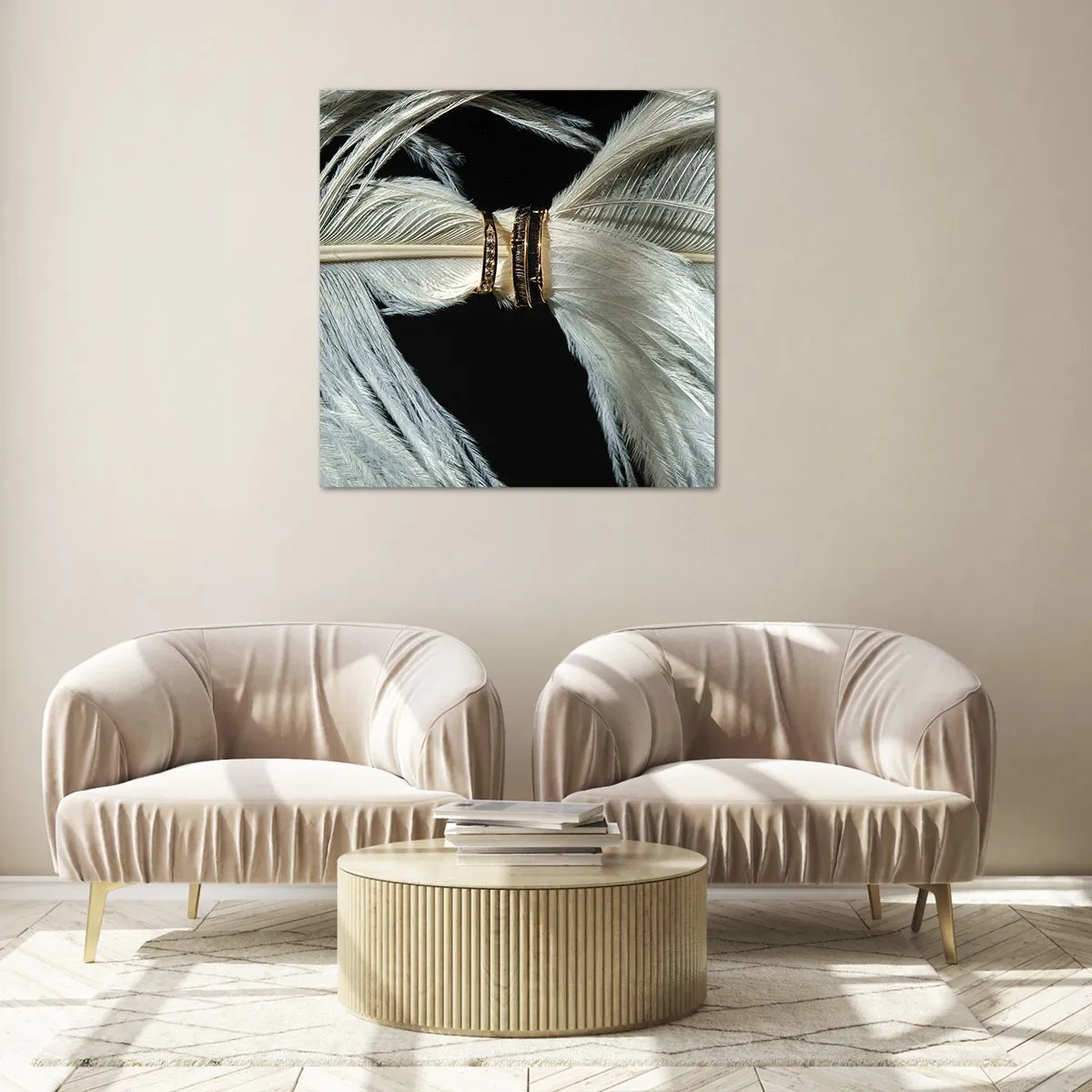 Schilderen op glas - ... en ik zal je niet verlaten ... - 70x70 cm