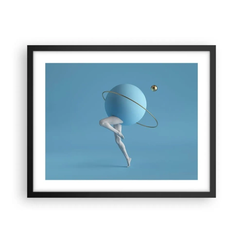 Poster in een zwarte lijst - En de planeten zijn gek geworden - 50x40 cm
