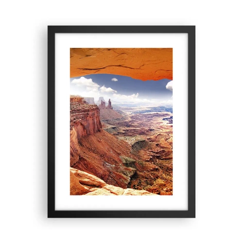 Poster in een zwarte lijst - Door de natuur zelf gebeeldhouwd - 30x40 cm