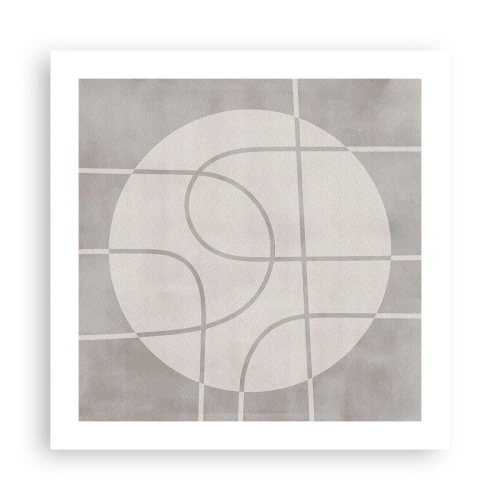 Poster - Rond en rechtdoor - 50x50 cm