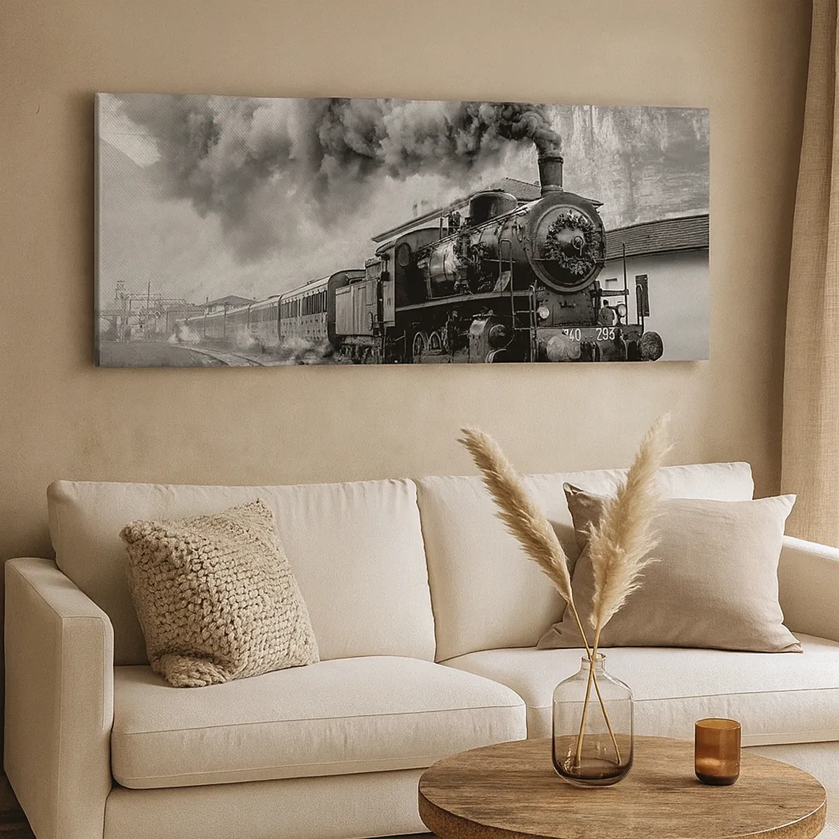 Schilderen op canvas - Staat op het station... - 30x30 cm