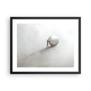 Poster in een zwarte lijst - Het spel van het leven - 50x40 cm