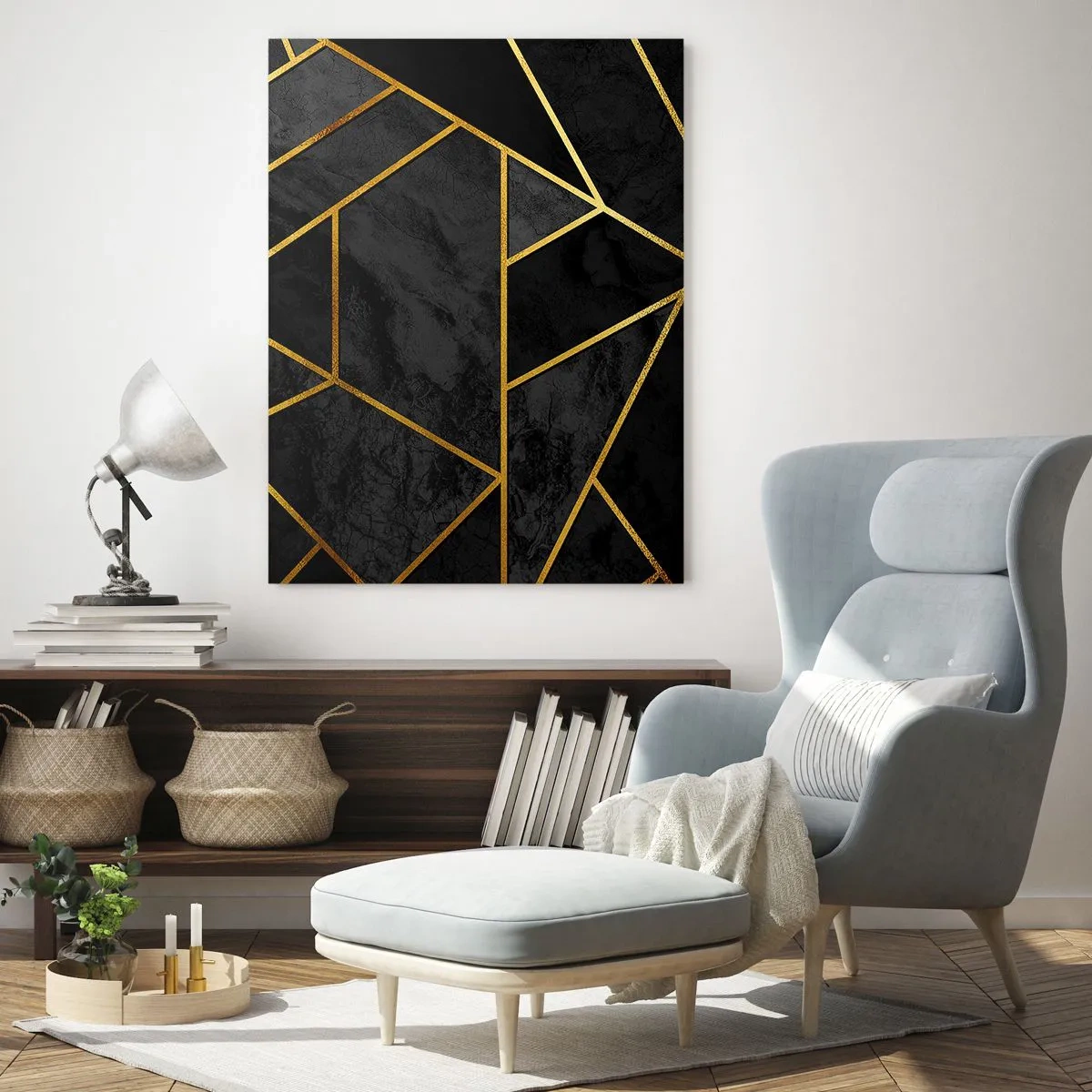 Schilderen op glas - Duisternis en glans - 50x70 cm