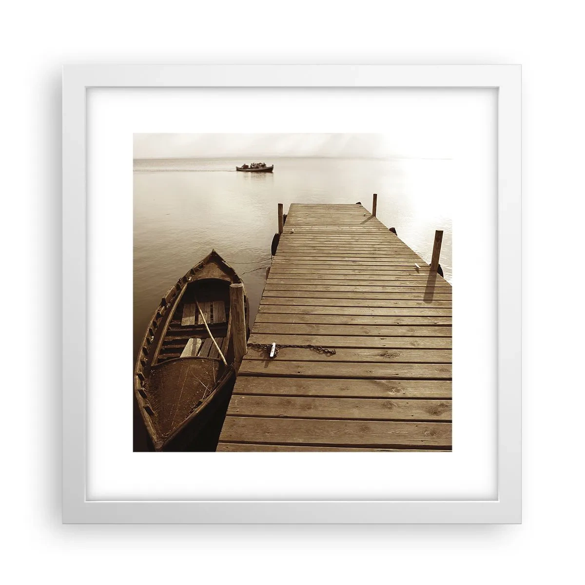 Poster in een witte lijst - Grote vrede - 30x30 cm