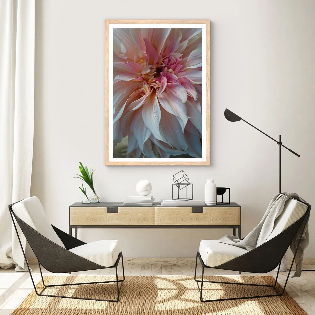 Een poster in een licht eiken lijst - Bloeiende frisheid - 40x50 cm