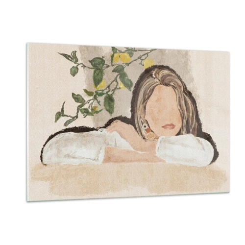 Schilderen op glas - Zuidelijke schoonheid - 120x80 cm