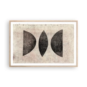 Een poster in een licht eiken lijst - etnische abstractie - 91x61 cm