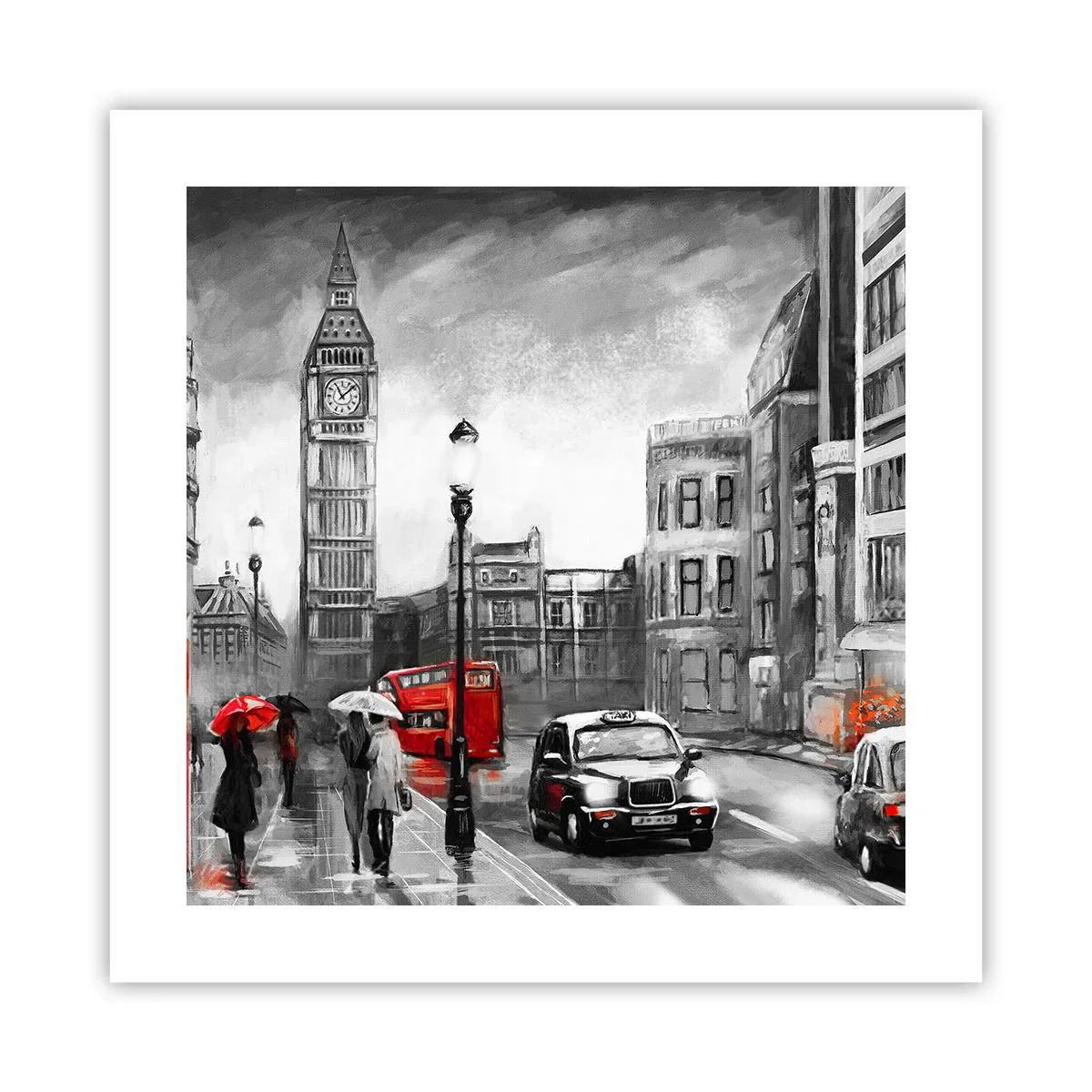 Poster - Helemaal geen grijze stad - 40x40 cm