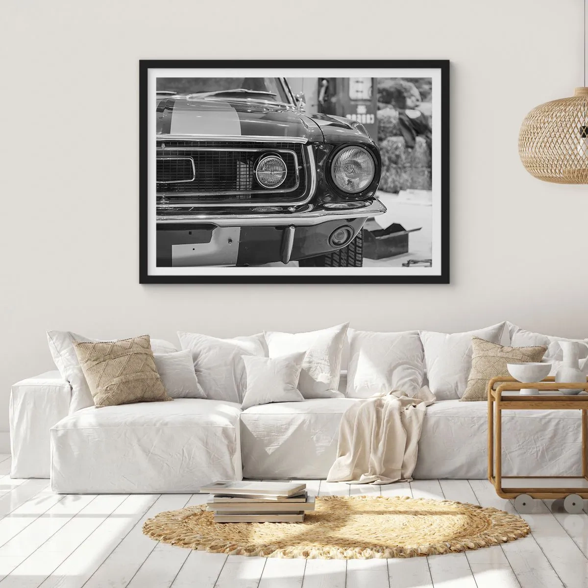 Poster in een zwarte lijst - Hard rijden - 91x61 cm