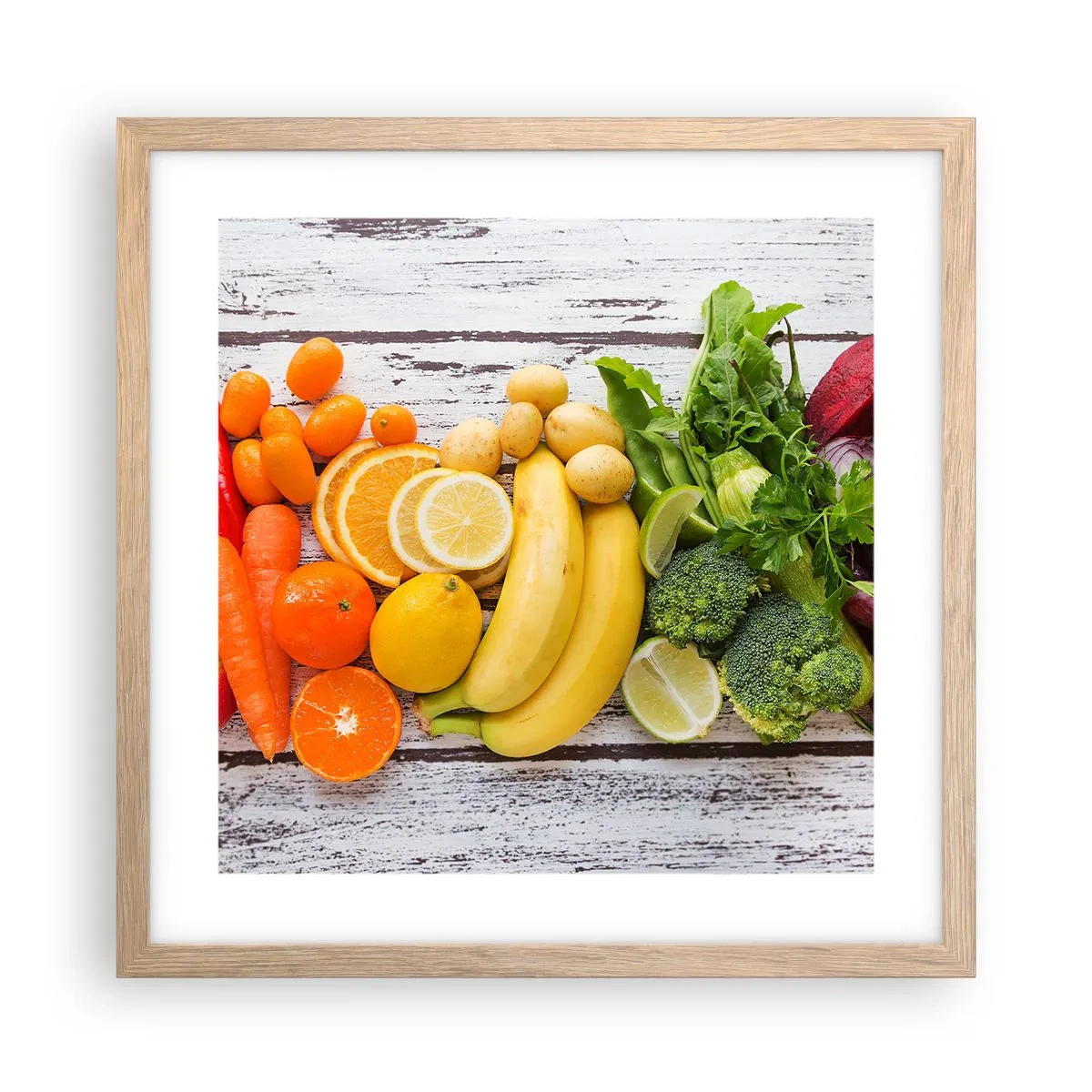 Een poster in een licht eiken lijst - Het is niet genoeg? - 40x40 cm