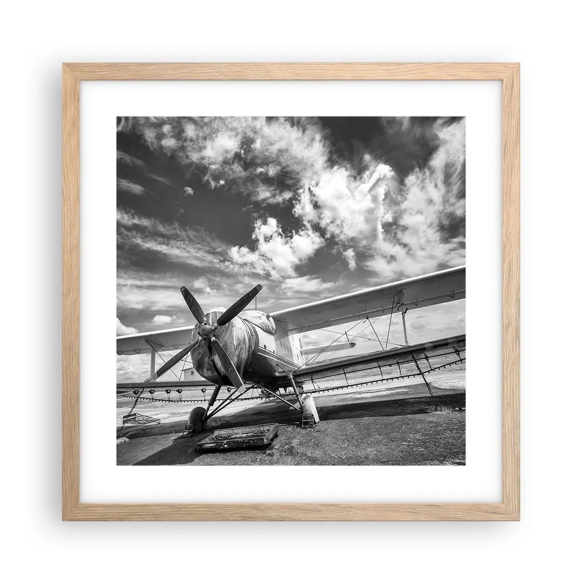 Een poster in een licht eiken lijst - Ik kan niet wachten! - 40x40 cm