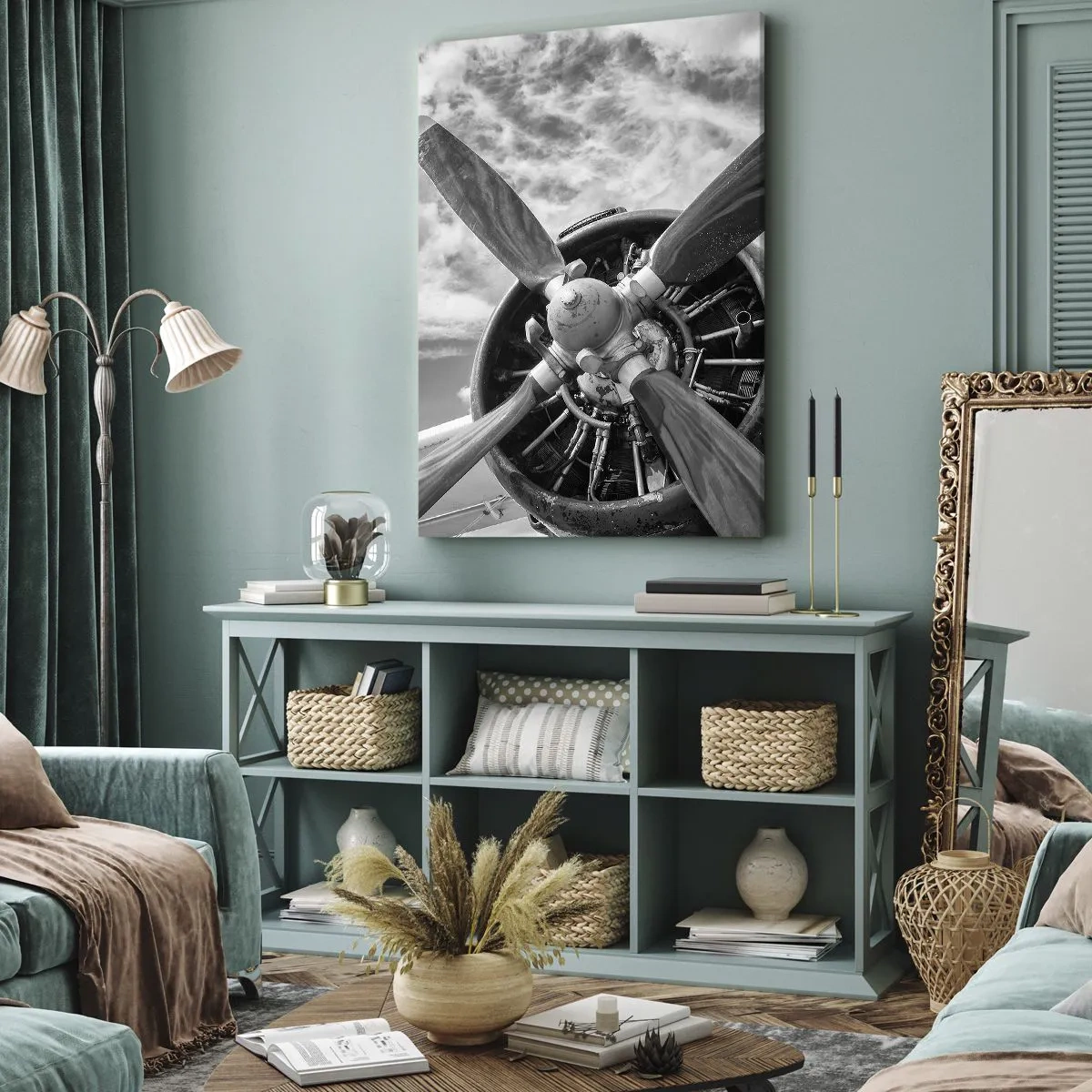Schilderen op canvas - Veroveraar van de lucht - 55x100 cm