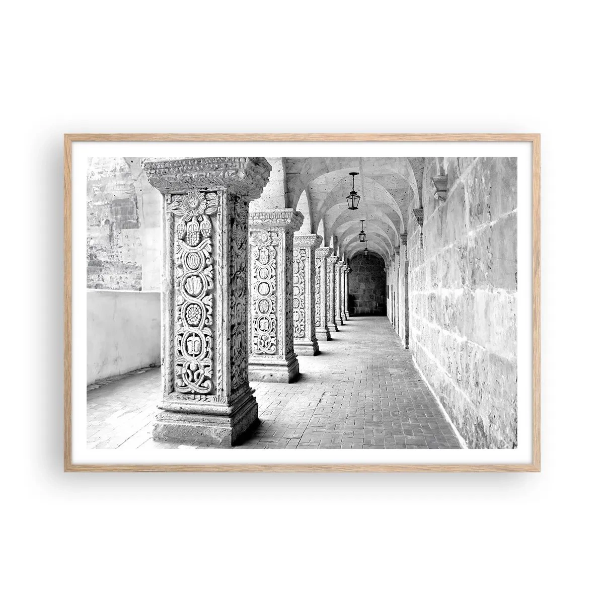 Een poster in een licht eiken lijst - En waar naar toe….? - 100x70 cm