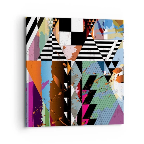 Schilderen op canvas - Geometrisch en organisch - 70x70 cm