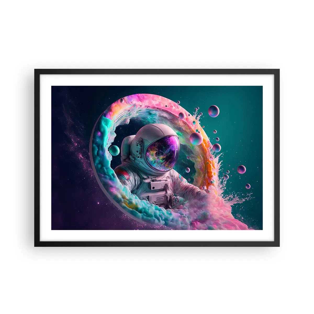 Poster in een zwarte lijst - Sterrenpoort - 70x50 cm