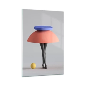 Schilderen op glas - Surrealistische compositie - 80x120 cm