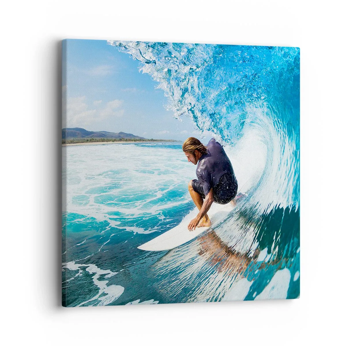 Schilderen op canvas - Dansend met de golven - 40x40 cm