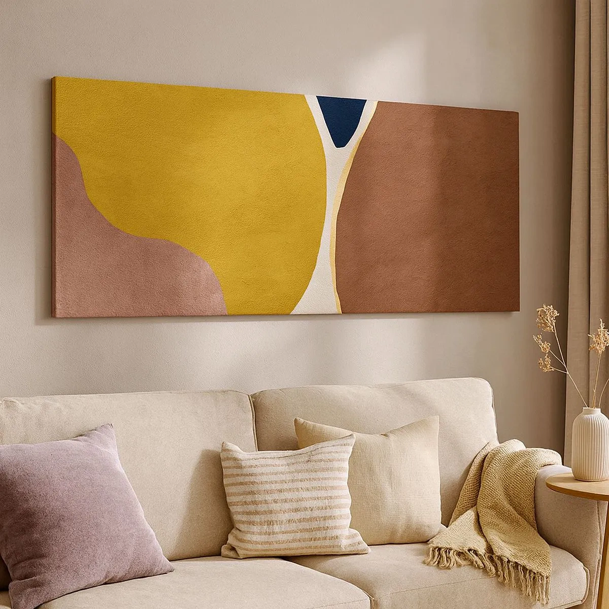 Schilderen op canvas - Abstractie – een plek in de ruimte - 100x40 cm