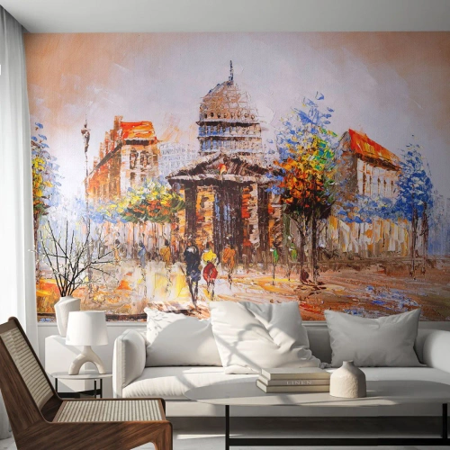 Fotobehang Premium Canvas - Parijs wandeling - Architectuur, Stad, Frankrijk - 100x70 cm