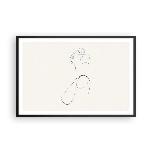 Poster in een zwarte lijst - Loopt in dromen - 91x61 cm