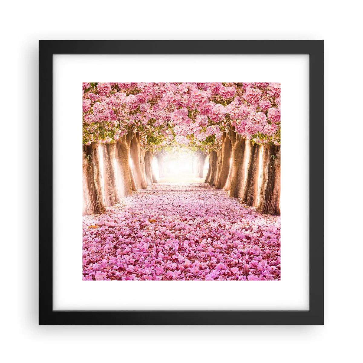 Poster in een zwarte lijst - De weg naar het paradijs - 30x30 cm