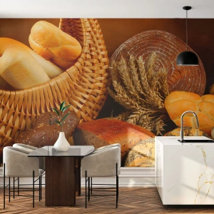 Zelfklevend Fotobehang Deluxe Sticker - We kwamen er weer mee weg - Gastronomie, Brood, Brood - 500x350 cm