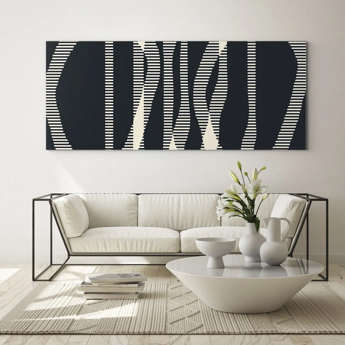 Schilderen op glas - Een poging om de duisternis te doorbreken - 120x50 cm