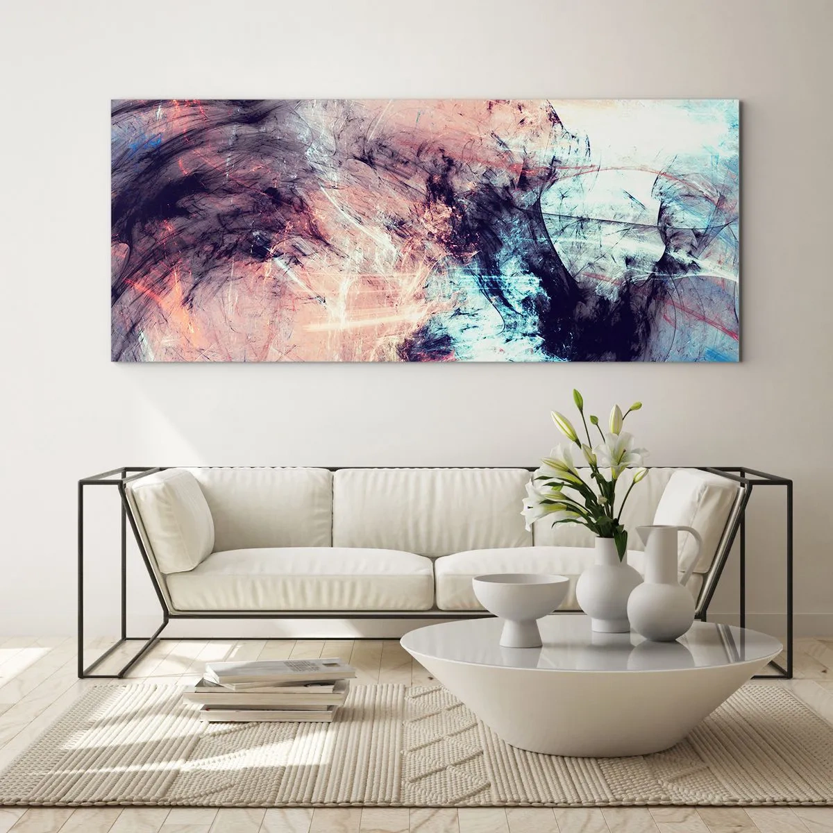 Schilderen op glas - Voel de wind - 140x50 cm