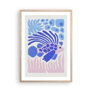 Een poster in een licht eiken lijst - In je element - 50x70 cm