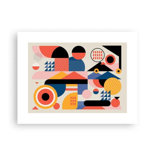 Poster - Compositie: speel rond - 40x30 cm