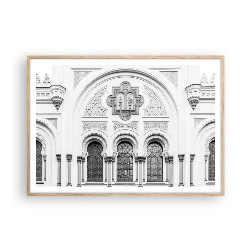 Een poster in een licht eiken lijst - Op de grens van culturen - 100x70 cm