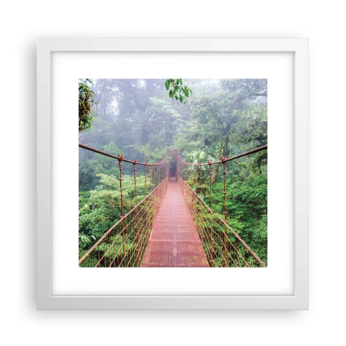 Poster in een witte lijst - Opgehangen over de kronen - 30x30 cm