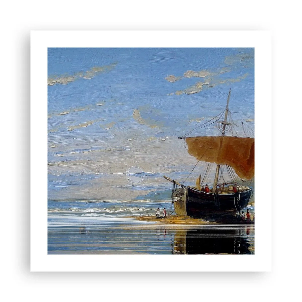 Poster - Water, bodem, lucht - 50x50 cm