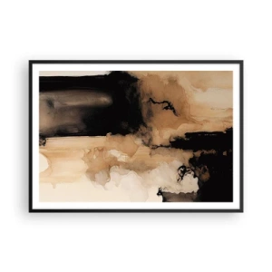 Poster in een zwarte lijst - Intrigerende abstractie - 100x70 cm
