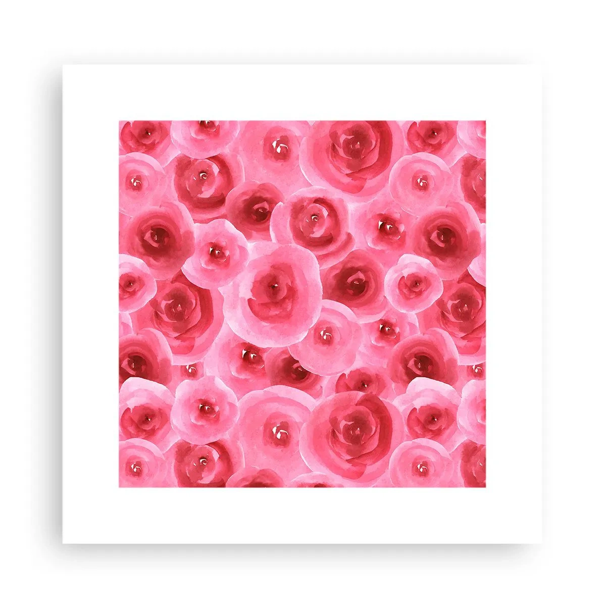 Poster - Rozen onder en boven - 30x30 cm