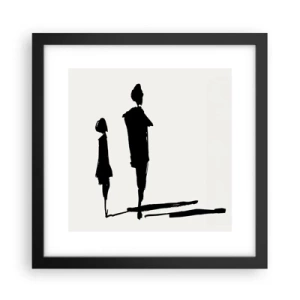 Poster in een zwarte lijst - Zeker samen? - 30x30 cm