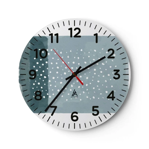 Wandklok - Klok - Gegroeid op blauw - 40x40 cm