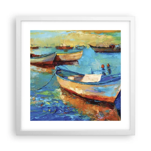 Poster in een witte lijst - In de zuidelijke baai - 40x40 cm