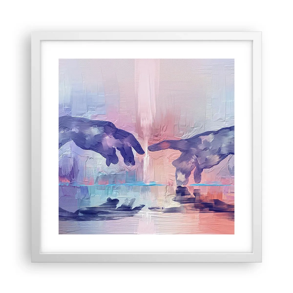 Poster in een witte lijst - Goddelijke levensvonk - 40x40 cm