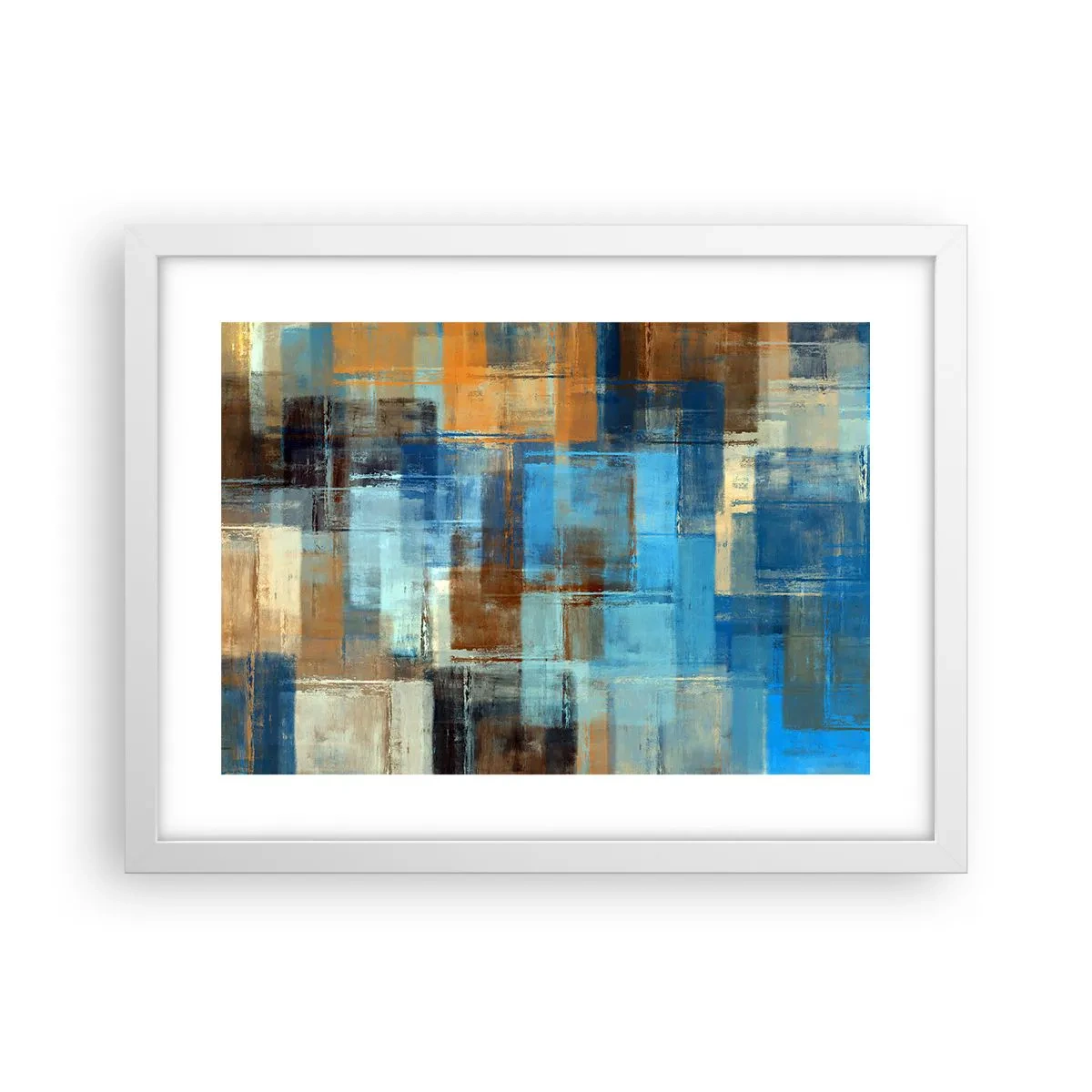 Poster in een witte lijst - Door de blauwe sluier - 40x30 cm