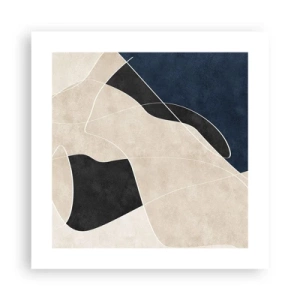 Poster - Abstracte compositie – kleurcontrast - 40x40 cm