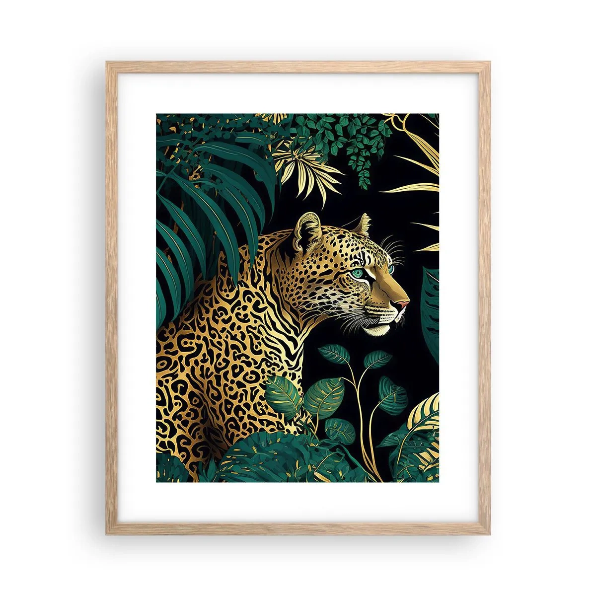 Een poster in een licht eiken lijst - Een gastheer in de jungle - 40x50 cm