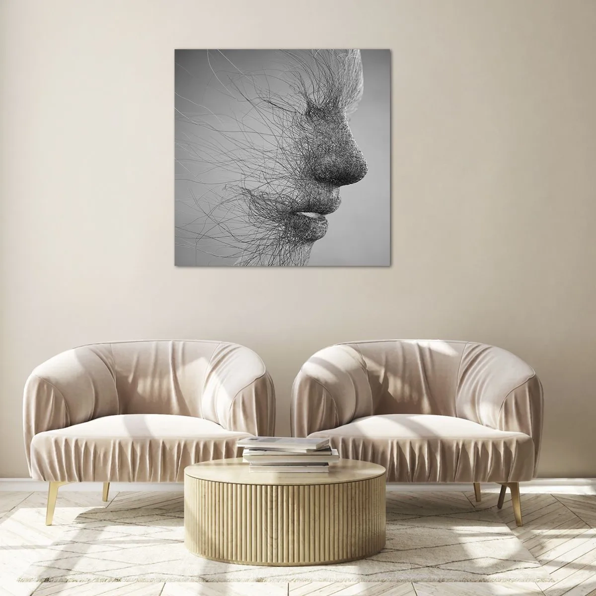 Schilderen op glas - De geest van de wind - 40x40 cm