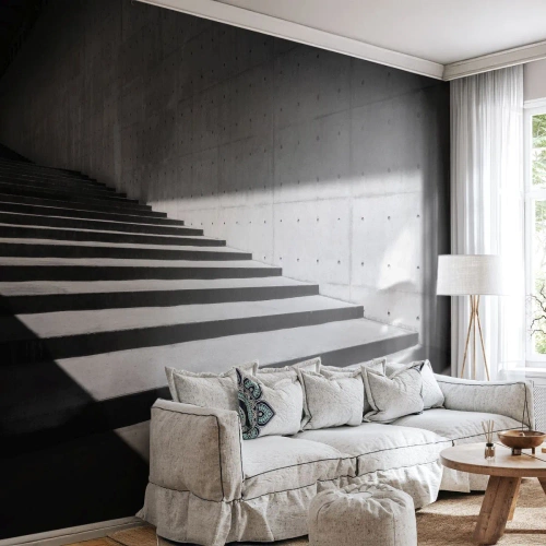 Fotobehang op maat Premium Canvas - De rauwe schoonheid van het modernisme - Industrieel, Architectuur, Trap